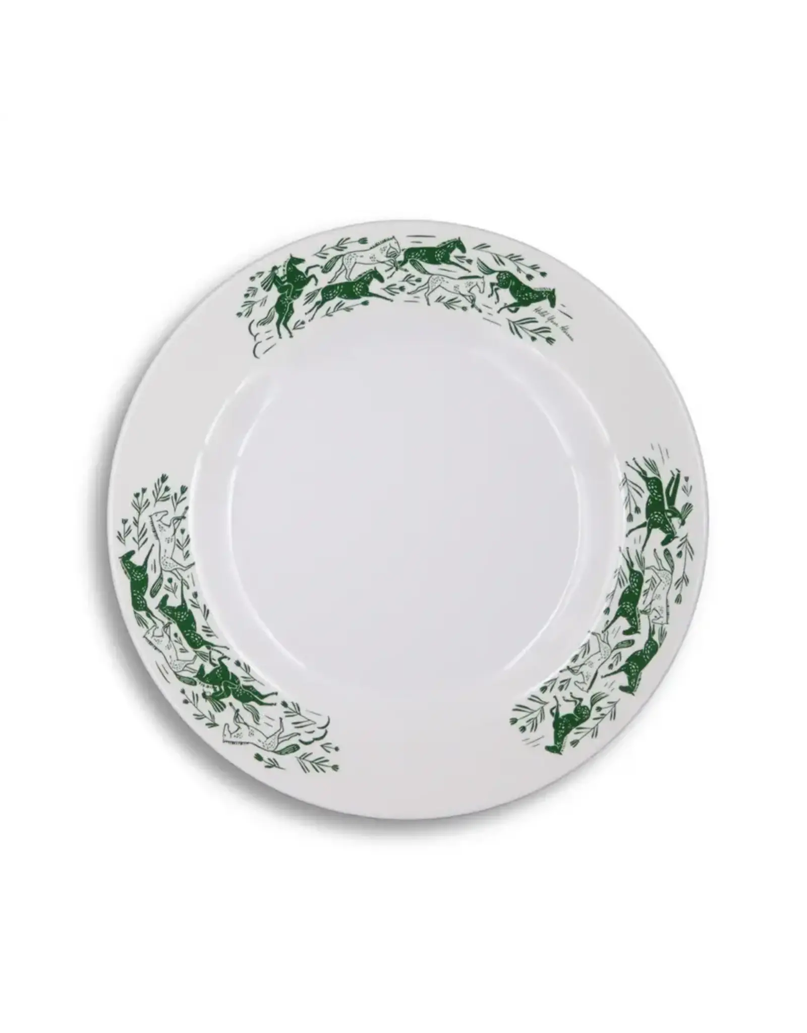 Lovegrass Hold Your Horses MELAMINE Large Dinner Plate
