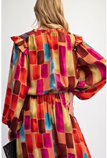 Gabriella Satin Print Top