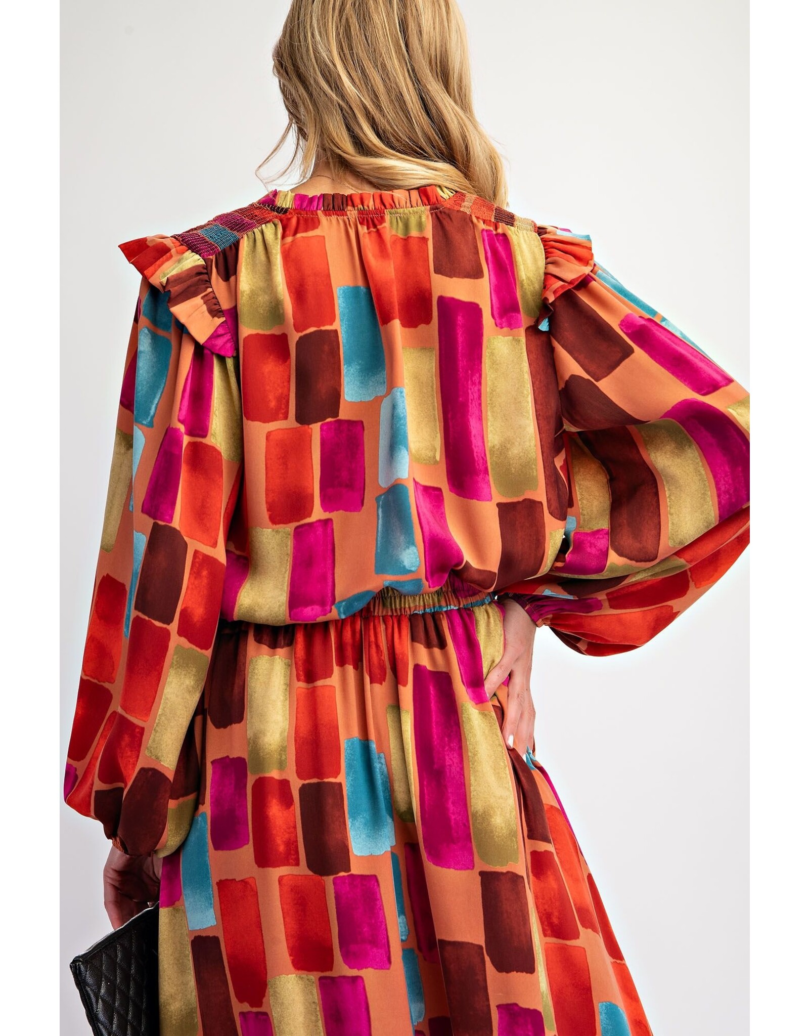 Gabriella Satin Print Top