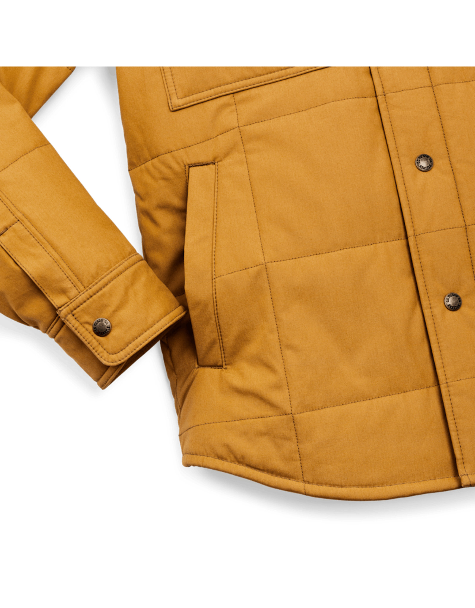Filson Filson Cover Cloth Quilted Jac−Shirt Yellow Ochre