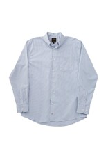 Mens Button Down Blue White Mini Check Shirt