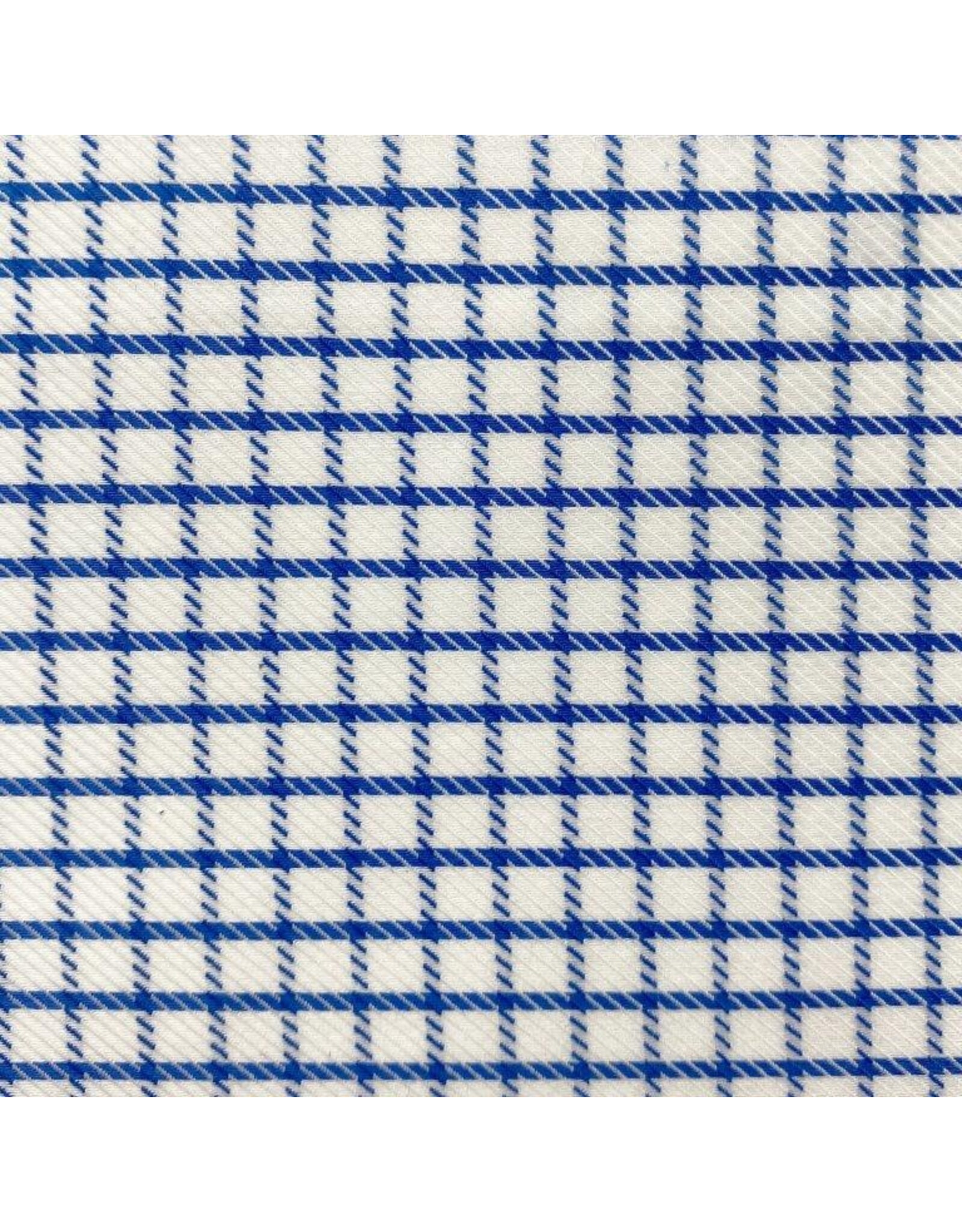 Mens Button Down Blue White Mini Check Shirt