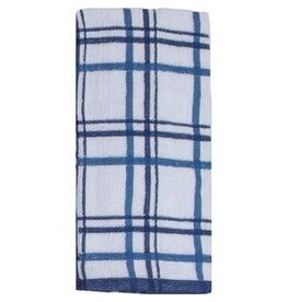 Windowpane 2 Piece Terry Towels - Indigo