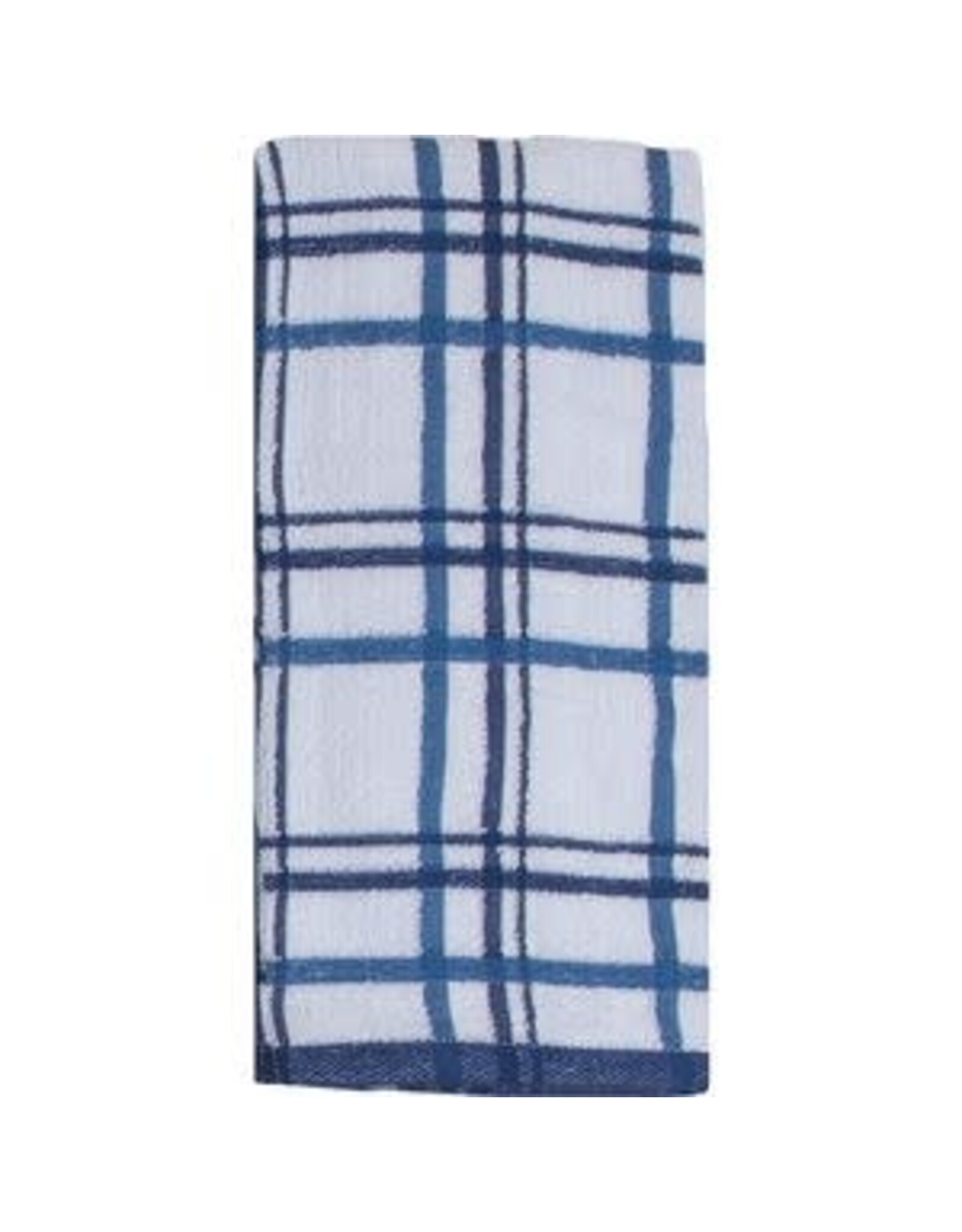 Windowpane 2 Piece Terry Towels - Indigo
