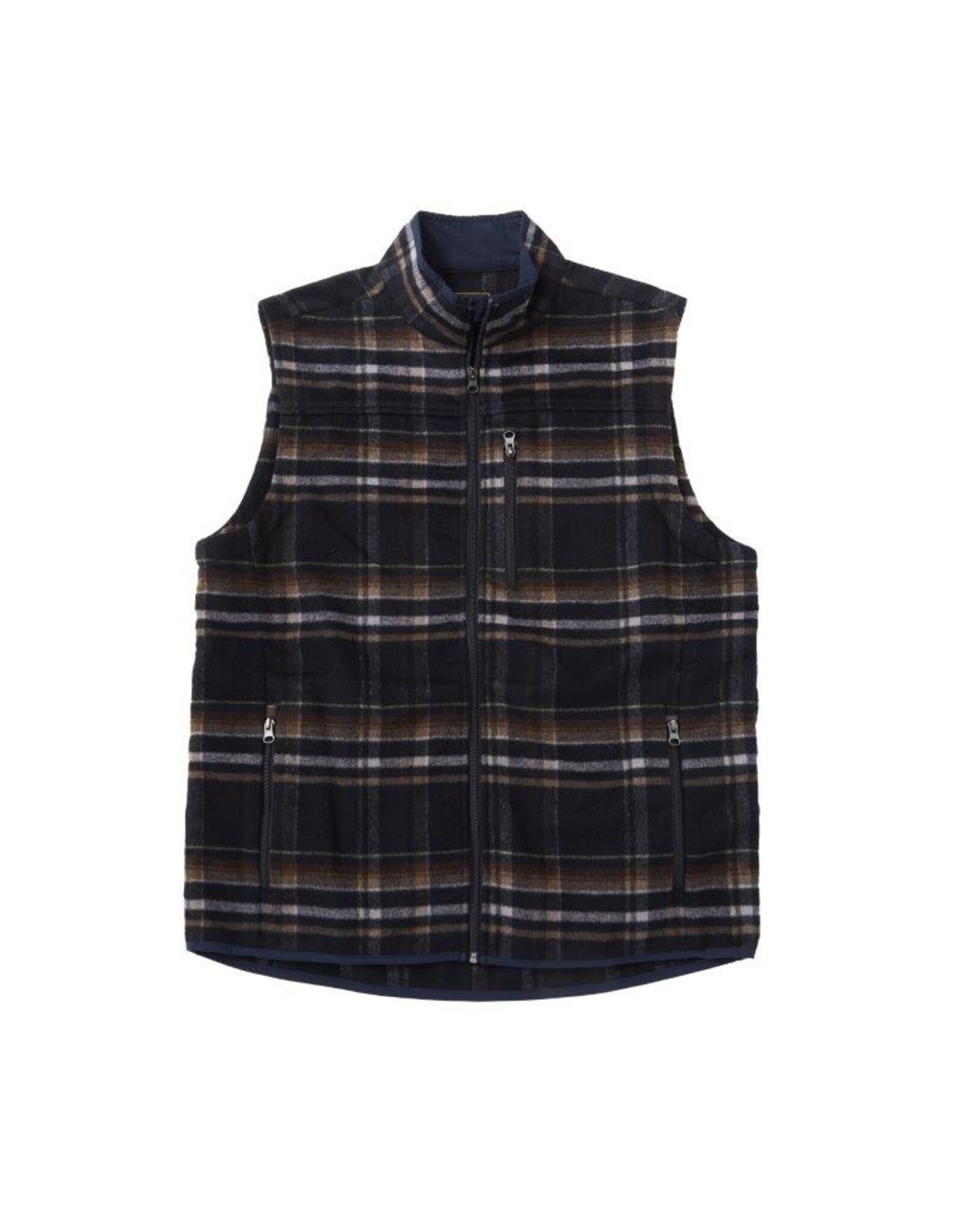 Mens Classic Fit Wool Blend Upton Plaid Vest