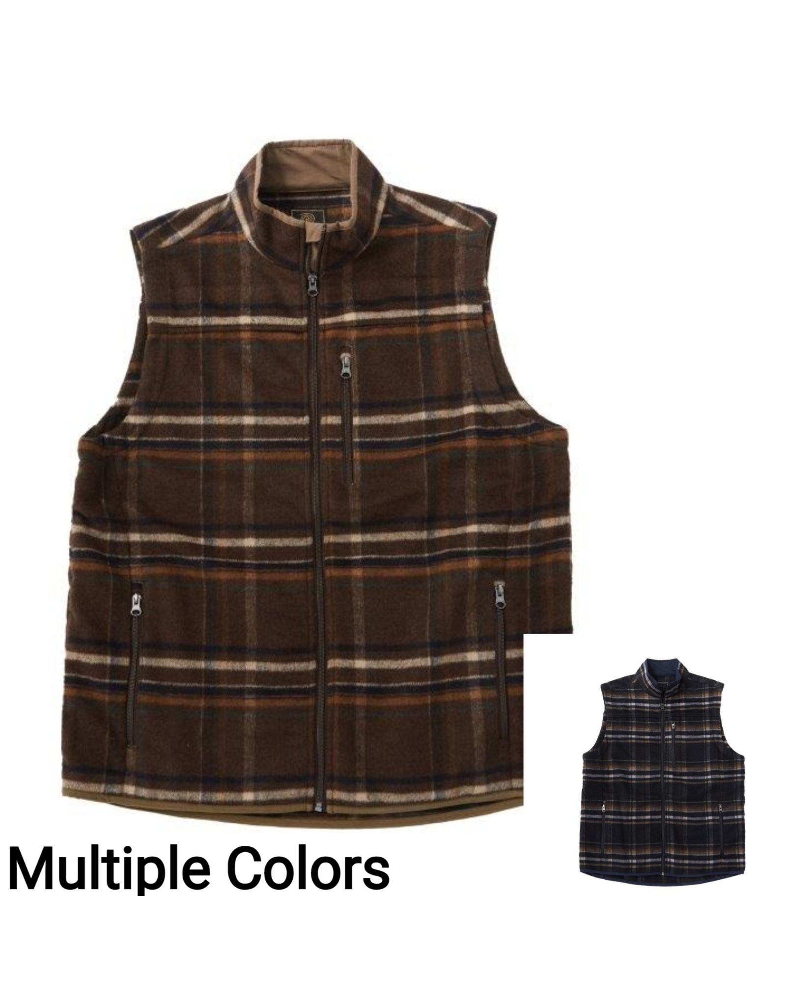 Mens Classic Fit Wool Blend Upton Plaid Vest