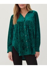 Katherine Velvet High/Low Hem Shirt