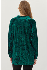 Katherine Velvet High/Low Hem Shirt