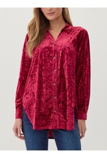 Katherine Velvet High/Low Hem Shirt