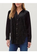 Katherine Velvet High/Low Hem Shirt