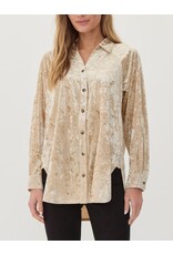 Katherine Velvet High/Low Hem Shirt