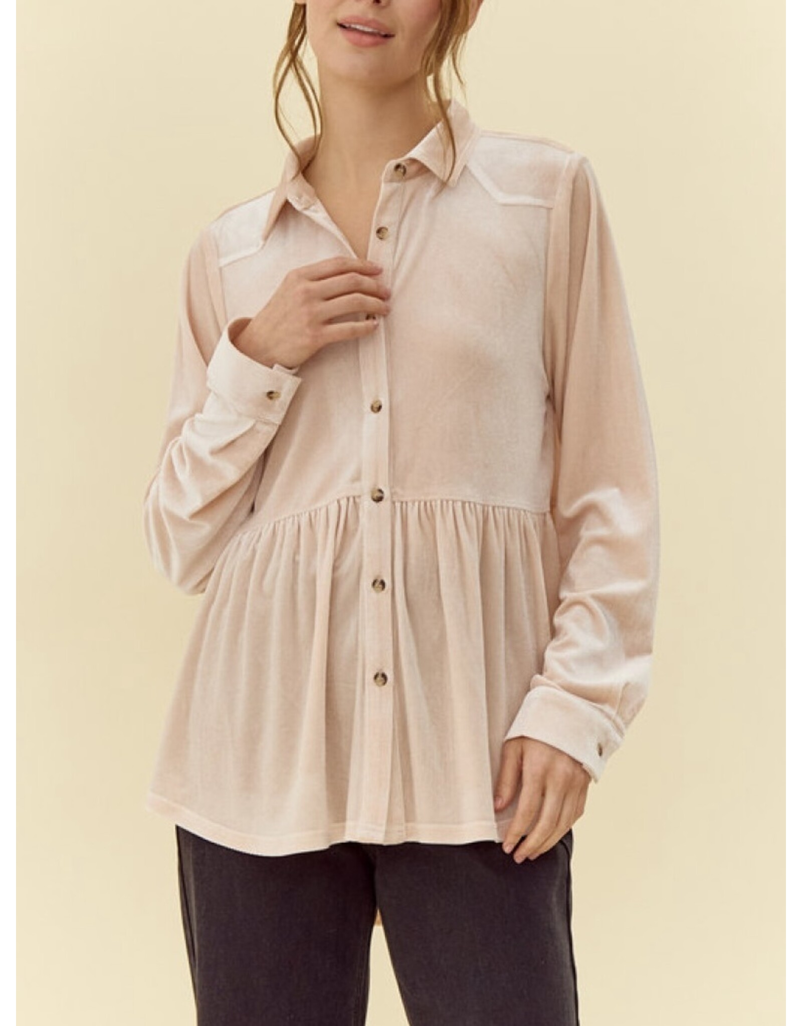 Keira Velvet V-Yoke Top