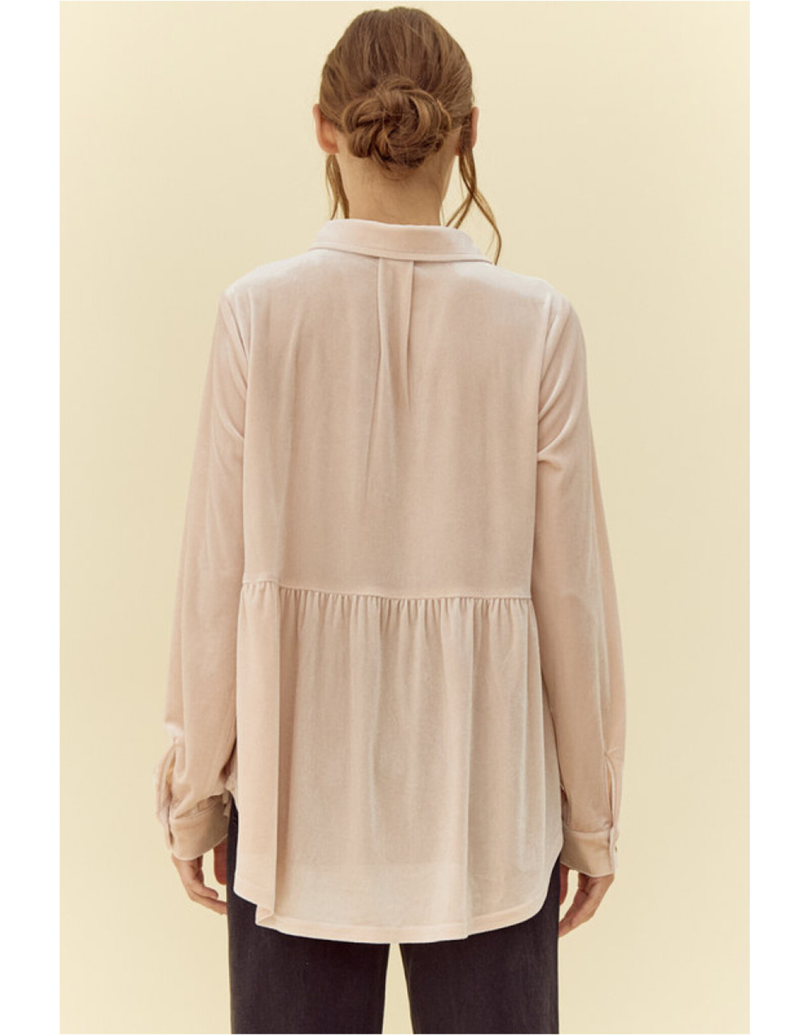 Keira Velvet V-Yoke Top