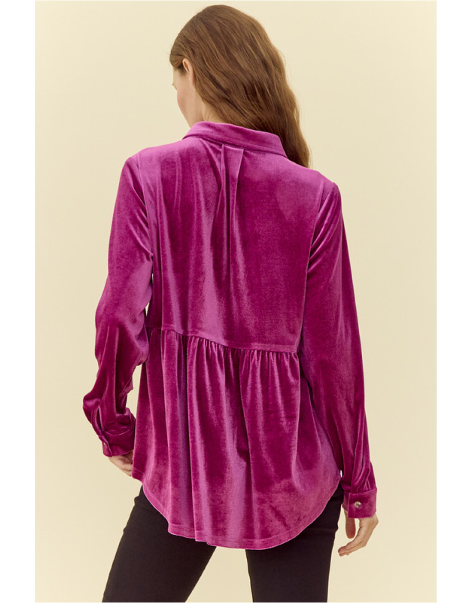 Keira Velvet V-Yoke Top