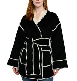 Ivy Jane Ivy Jane Whip Stitched Wrap Coat