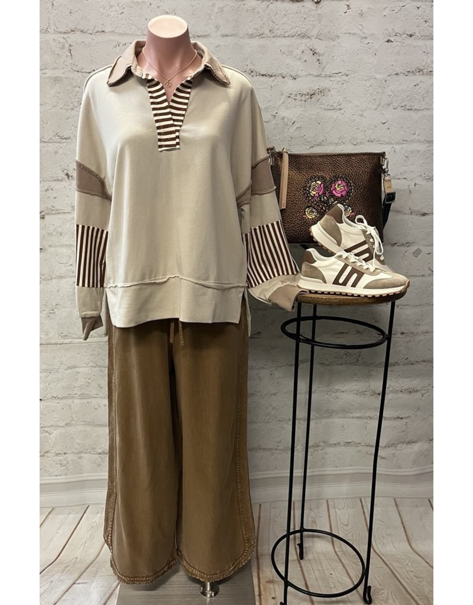 Giana Mixed Stripe Sweatshirt