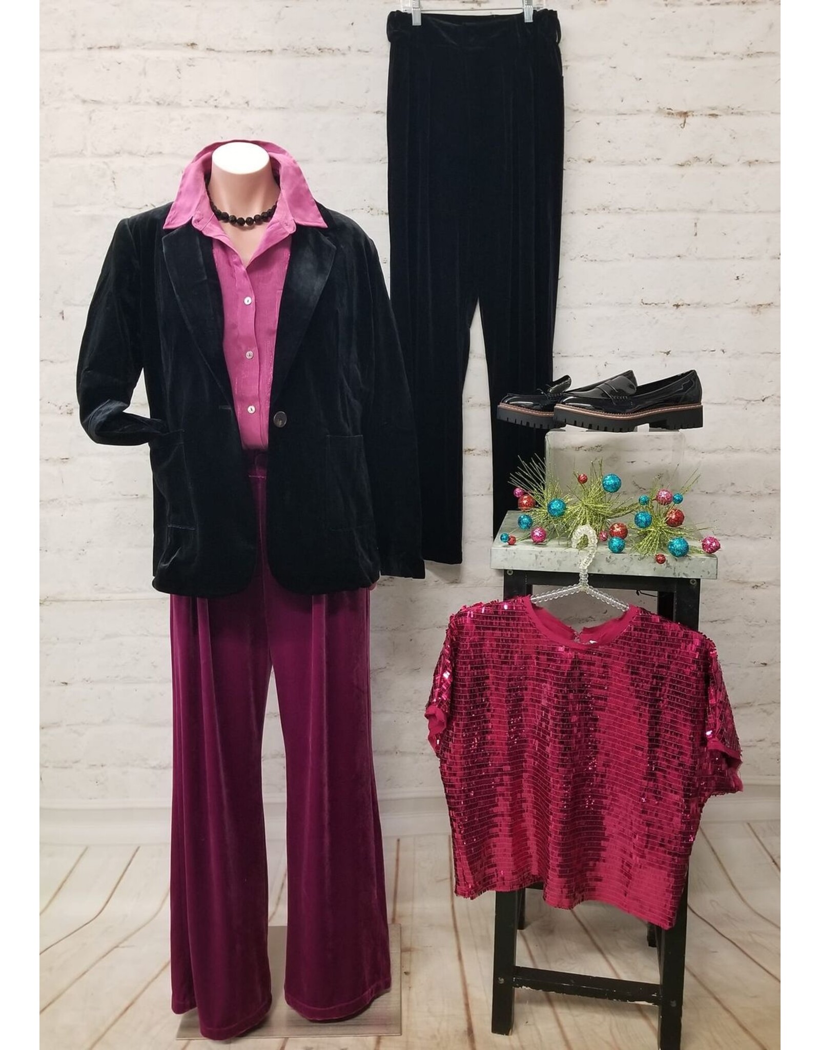 Delia Velvet Black Blazer