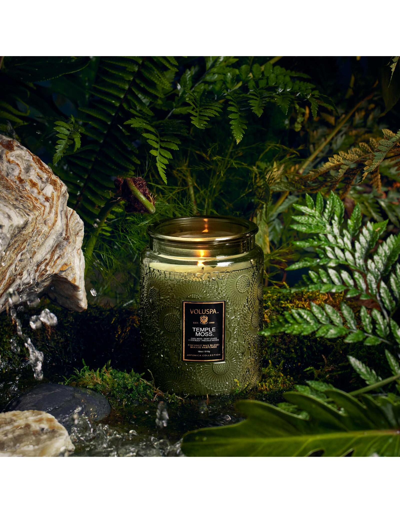 Voluspa Candle 18oz Large Jar Temple Moss