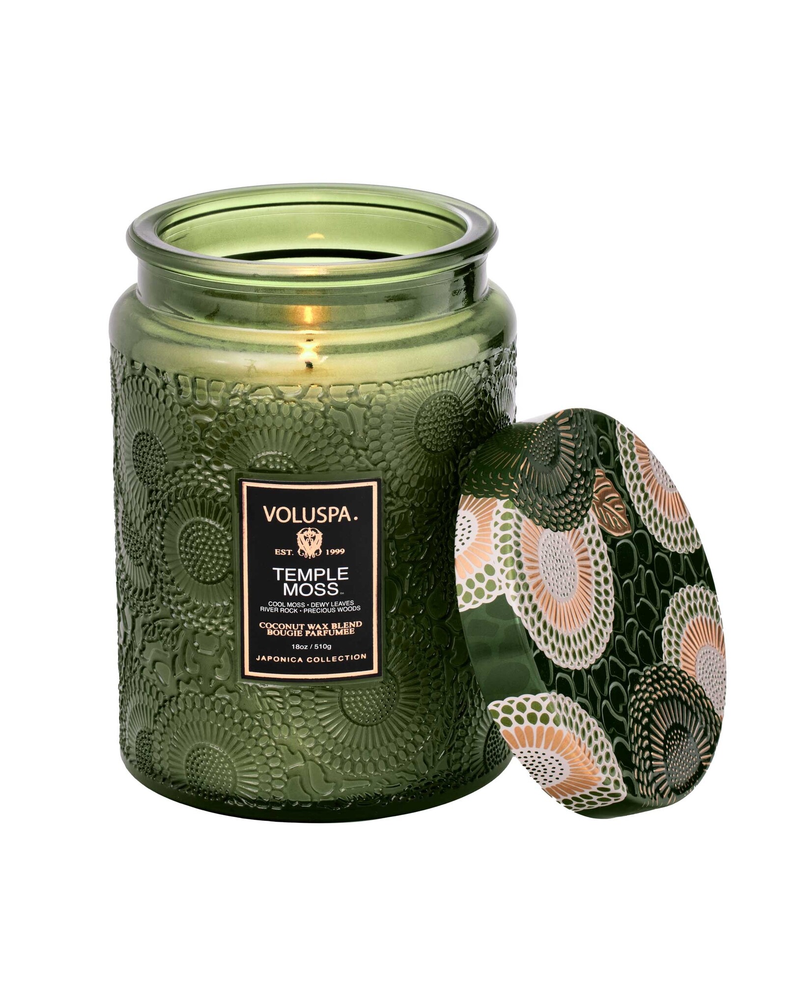 Voluspa Candle 18oz Large Jar Temple Moss