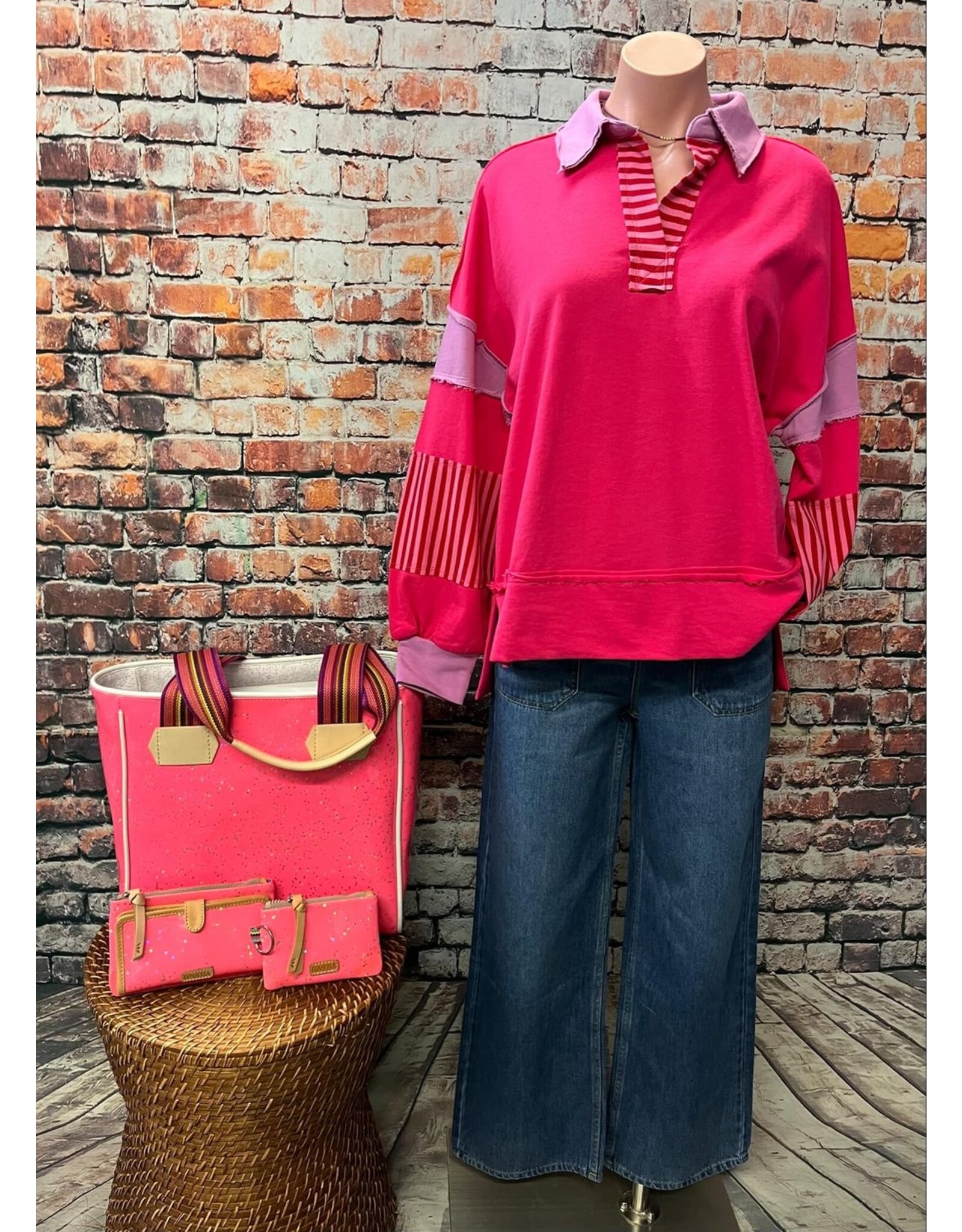 Giana Mixed Stripe Sweatshirt
