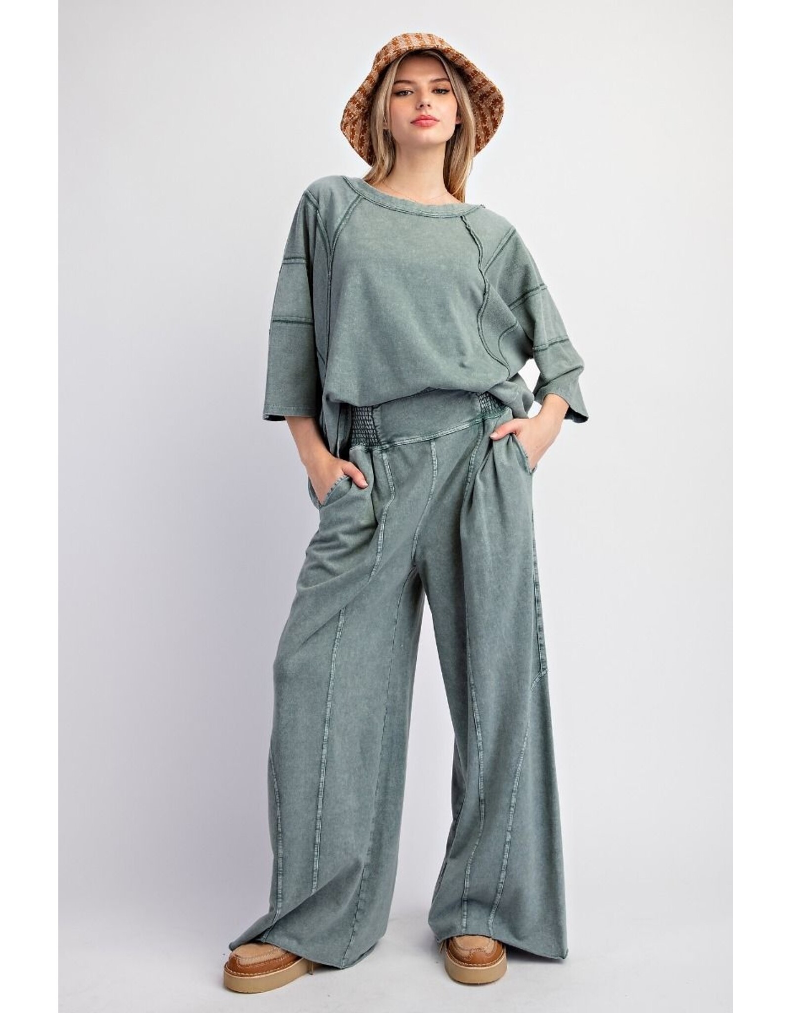 Juan Smocked Waist Terry Pants