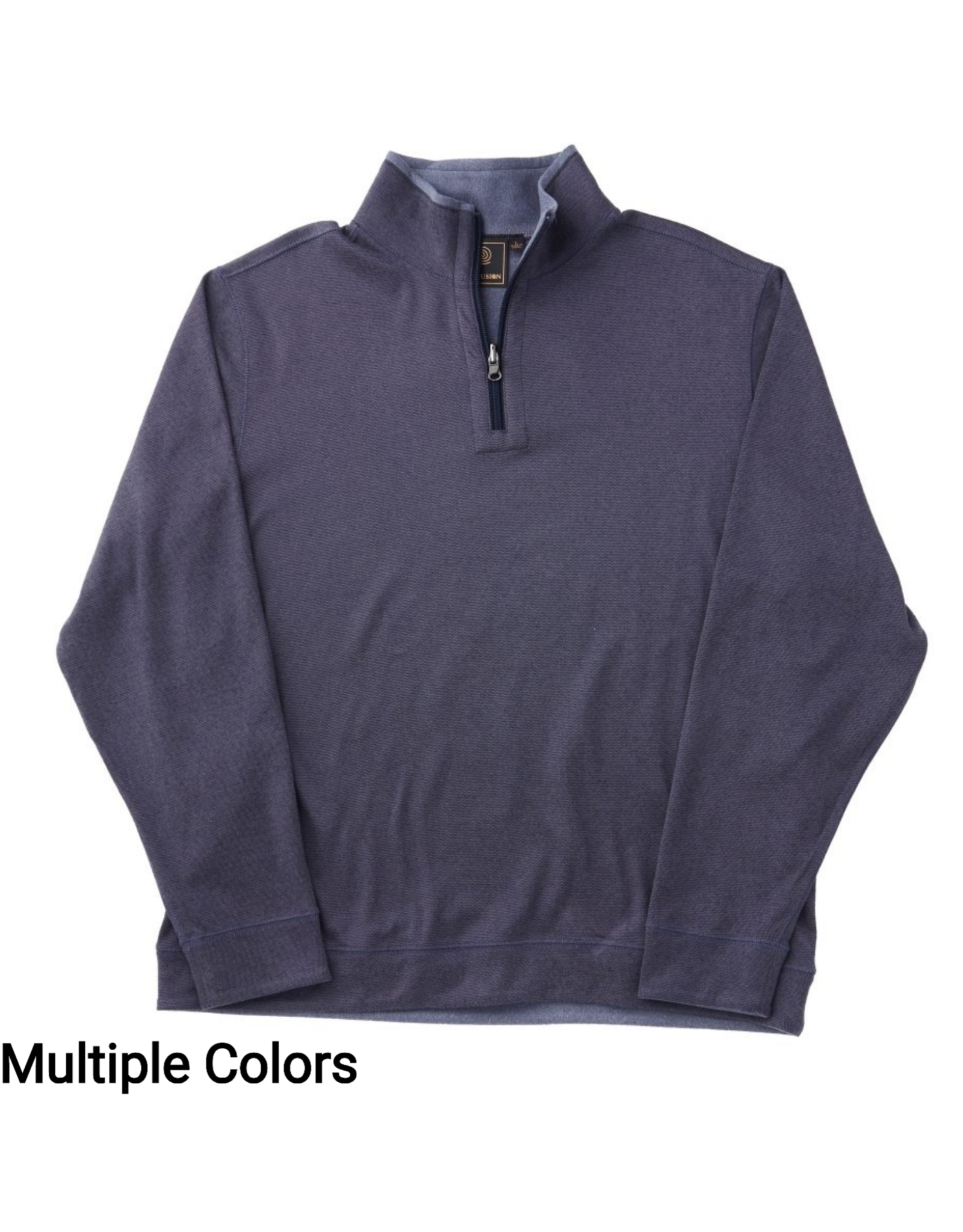 Mens Reversible 1/4 Zip Knit Pullover