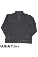 Mens Butter Soft Sueded Snap Mock Pullover