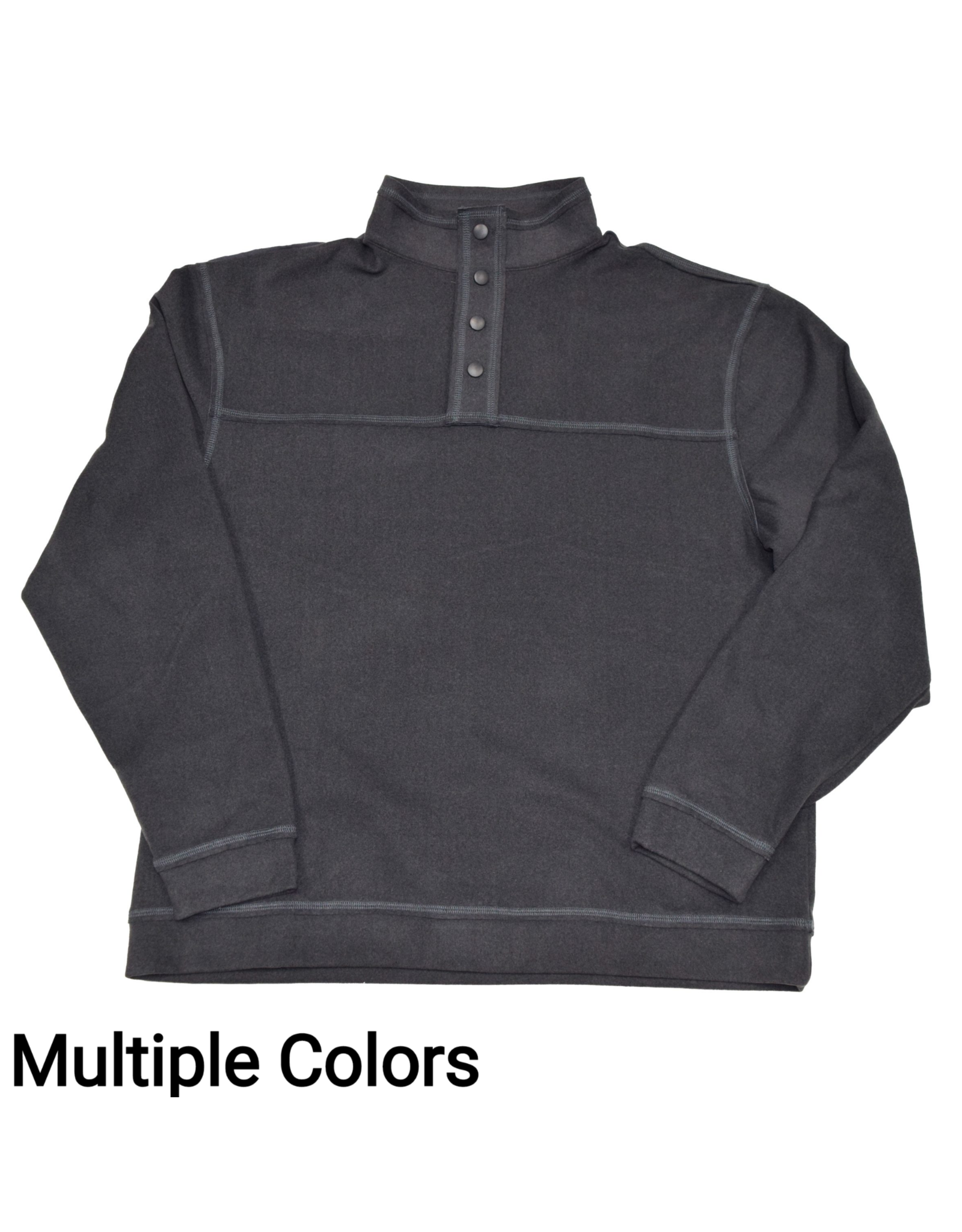 Mens Butter Soft Sueded Snap Mock Pullover