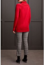 Tribal Tribal Raglan Sleeve Cowl Neck Sweater with Front Stitch Pattern