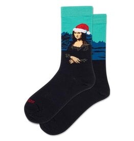 HOTSOX Santa Mona Lisa Womens Crew Socks