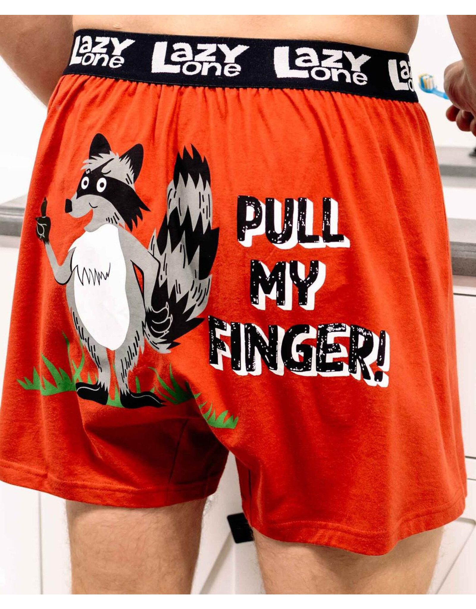 Boxer Pull My Finger Red