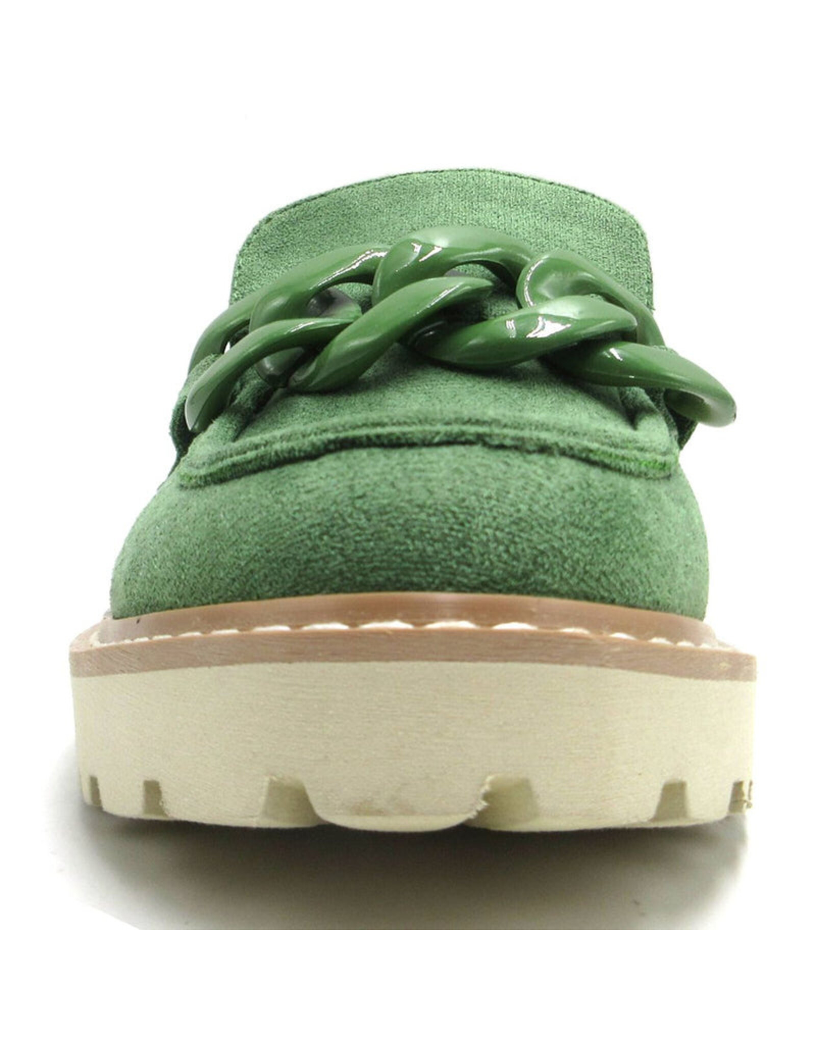 Cora Suede Loafer with Chain