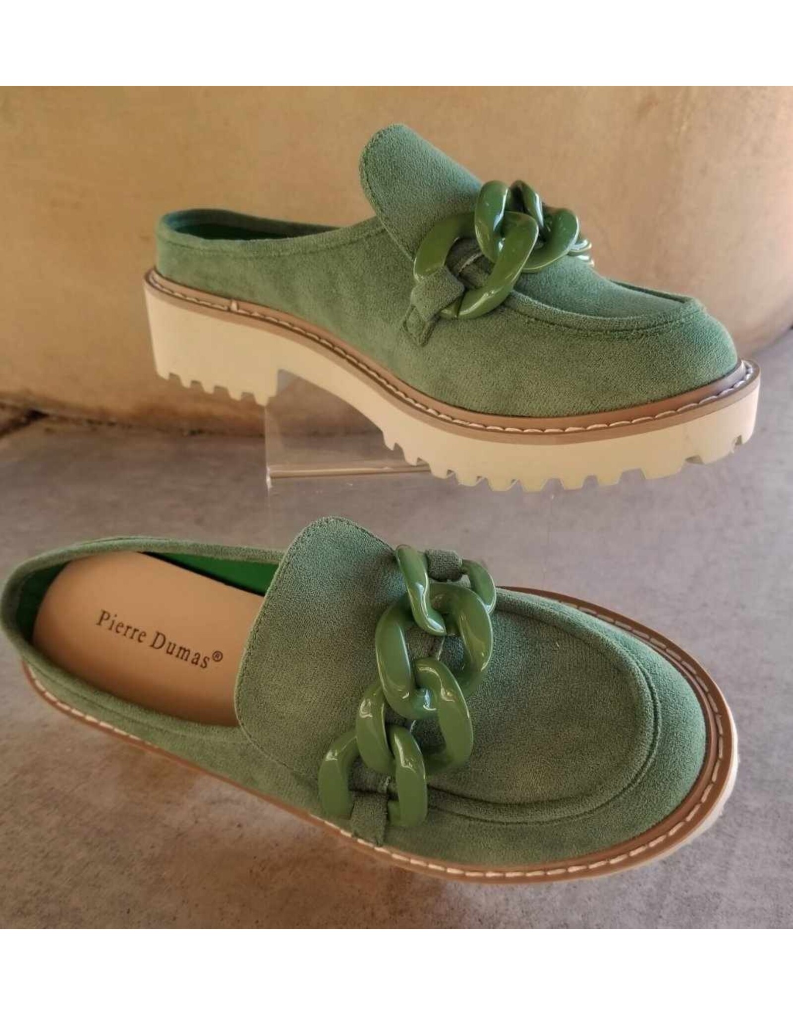 Cora Suede Loafer with Chain