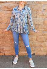 Ivy Jane Ivy Jane Tie Dye Peplum Shirt