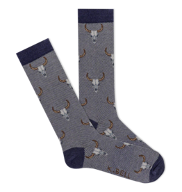 K.Bell Cattle Skulls Mens Crew Socks