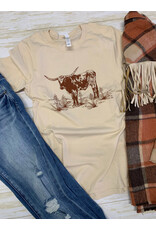 Longhorn and Yucca Graphic T-Shirt