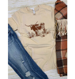 Longhorn and Yucca Graphic T-Shirt