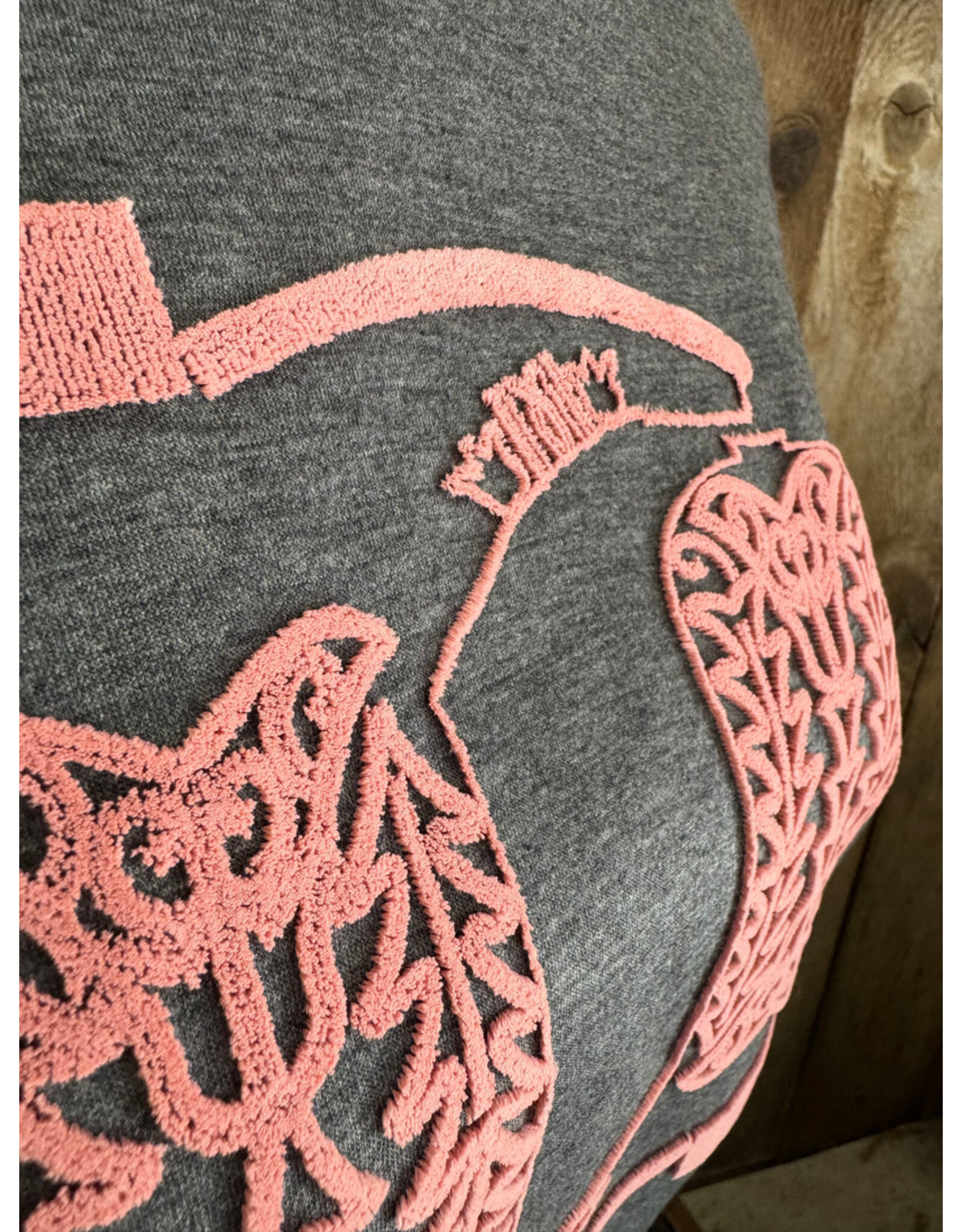 Boot Stitch 3D Embroidered Top