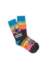 Mens Chubby Unicorn Crew Socks Black