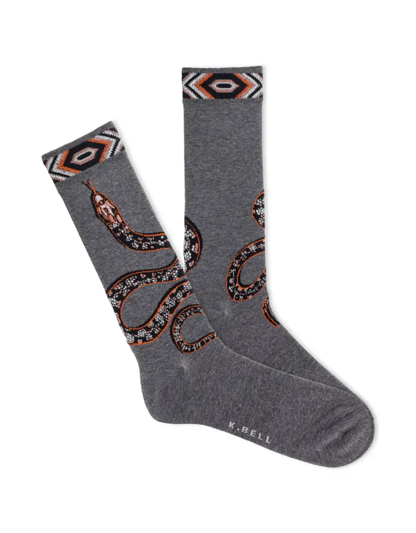 K.Bell Snake In My Boot Mens Crew Sock
