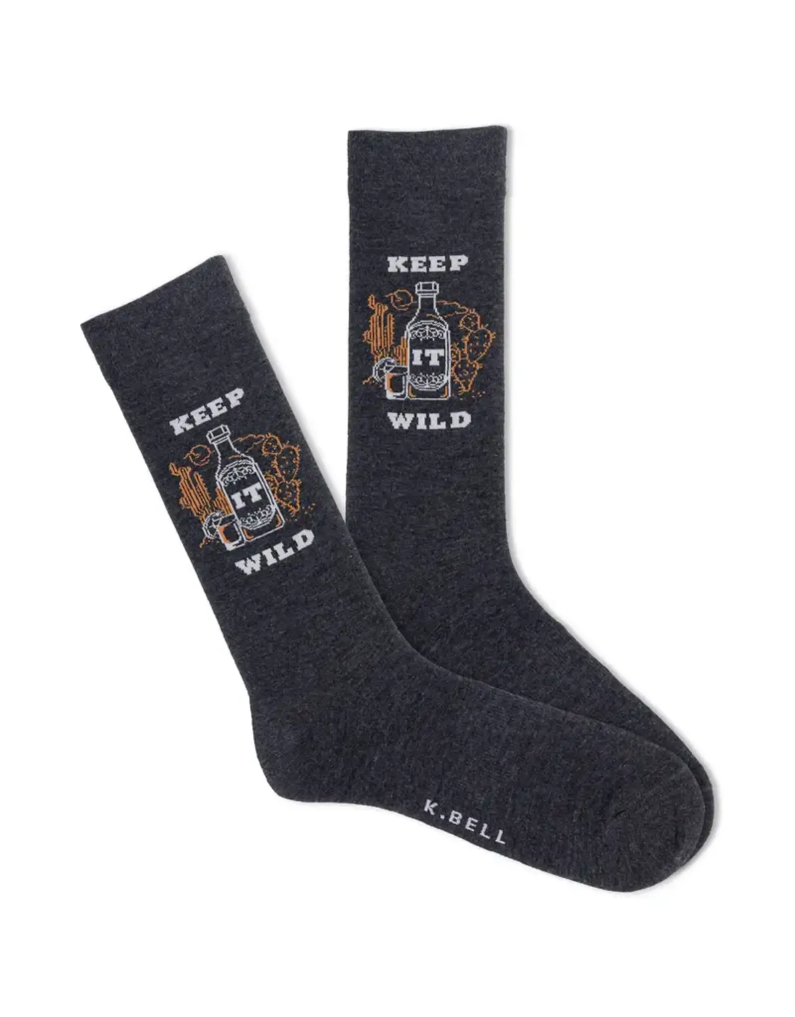 K.Bell Keep It Wild Mens Crew Sock