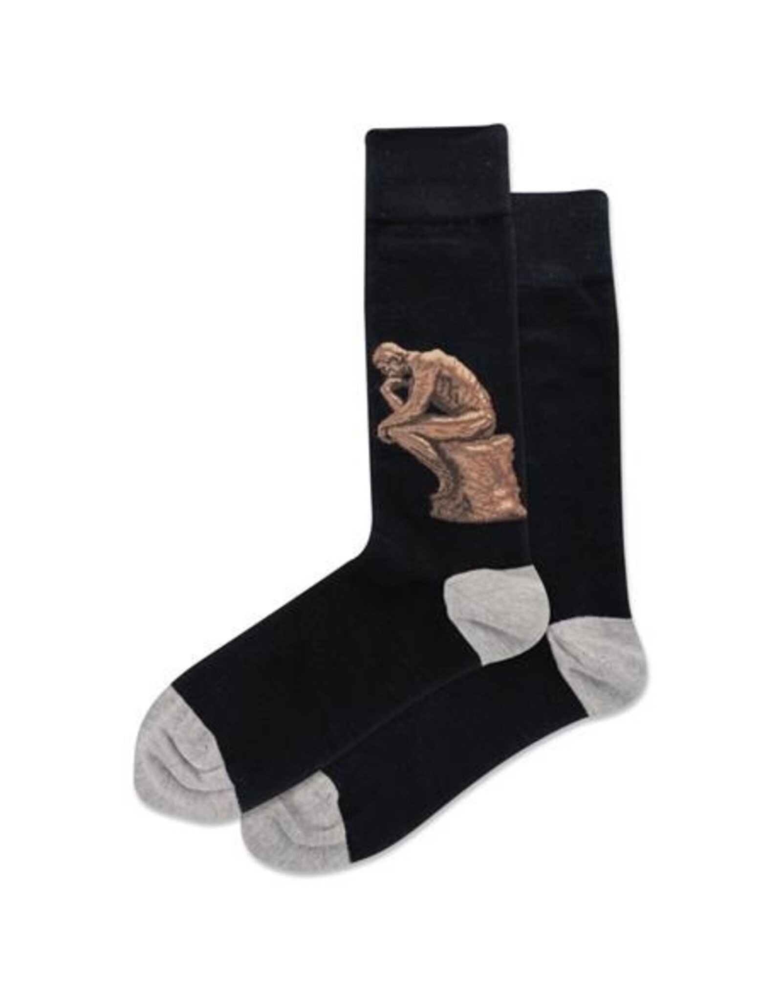 HOTSOX The Thinker Mens Crew Sock Black