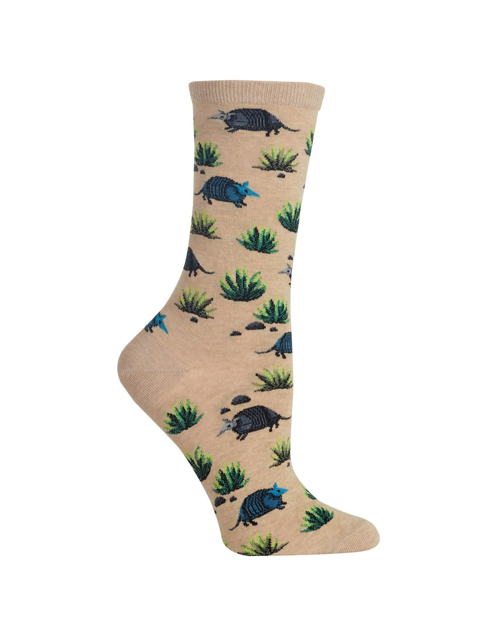 Armadillo Cacti Womens Crew Socks