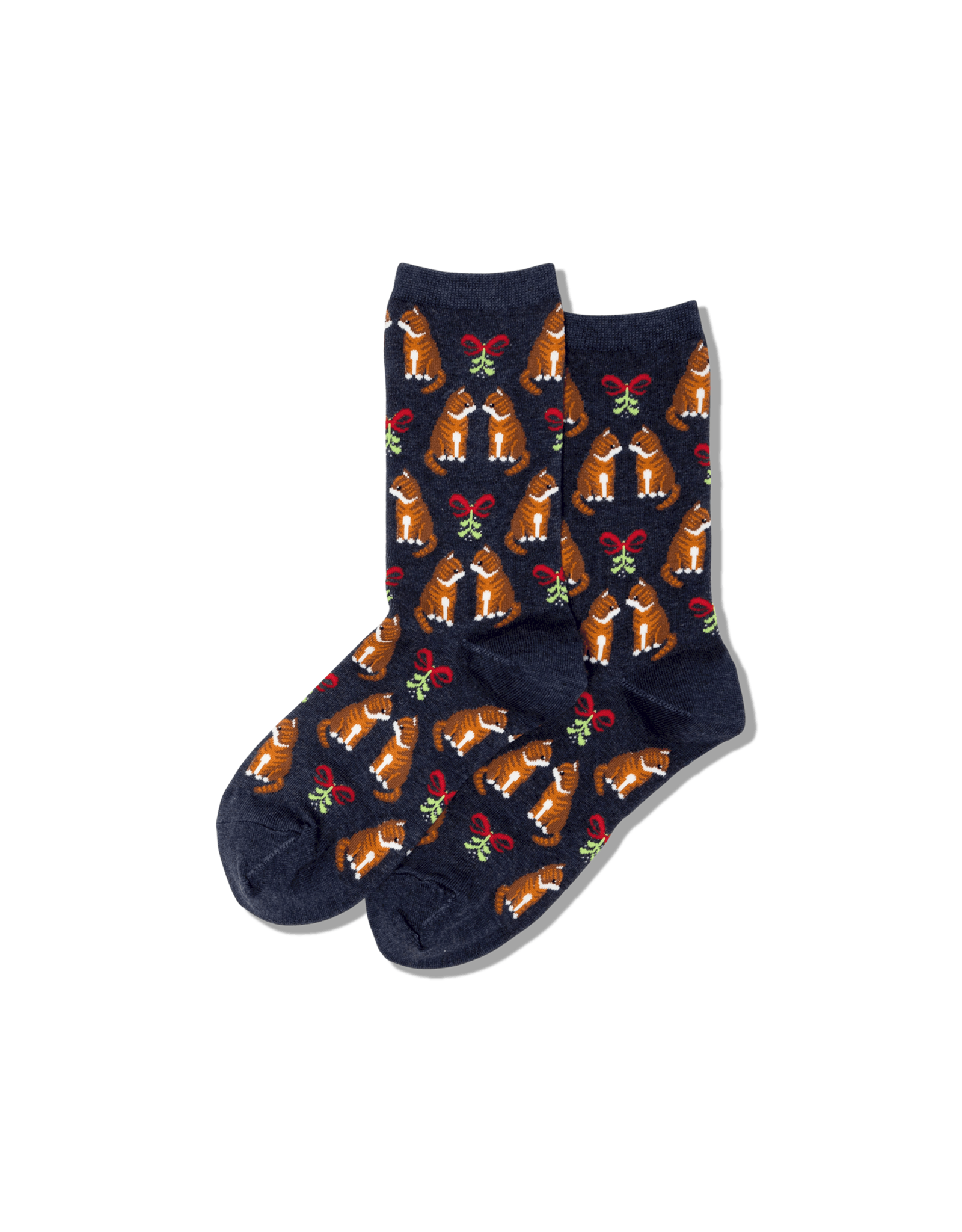 HOTSOX Cat Mistletoe Womens Crew Socks