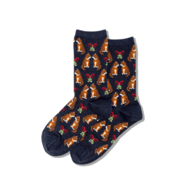 HOTSOX Cat Mistletoe Womens Crew Socks