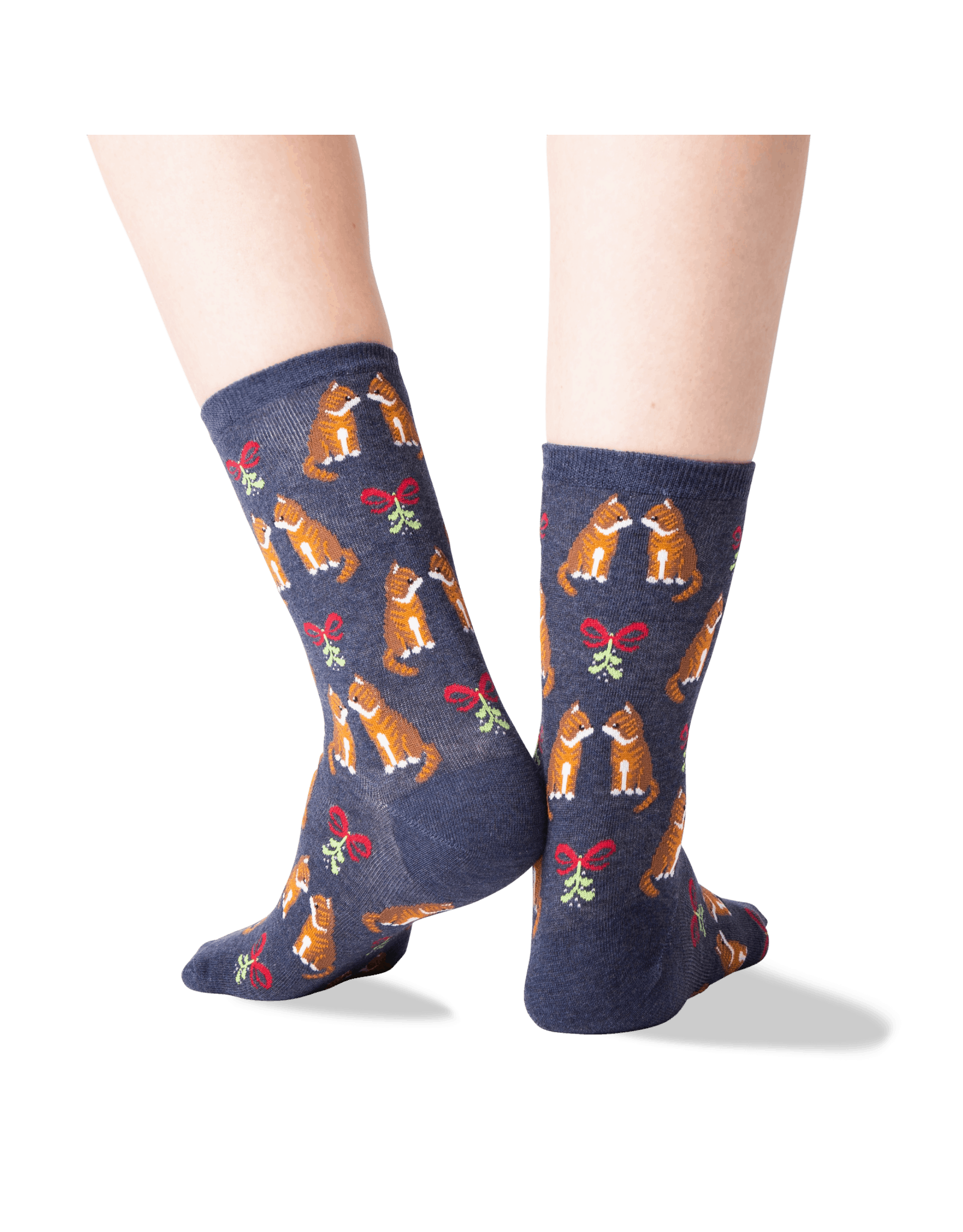 HOTSOX Cat Mistletoe Womens Crew Socks