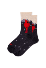 Cardinal Metallic Womens Crew Socks