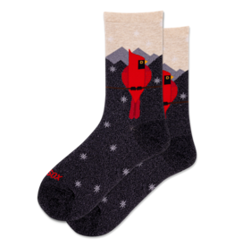 HOTSOX Cardinal Metallic Womens Crew Socks