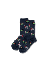 HOTSOX Hotsox Womens Christmas Dogs Crew Socks Denim HOTSOX Hotsox Womens Christmas Dogs Crew Socks Denim
