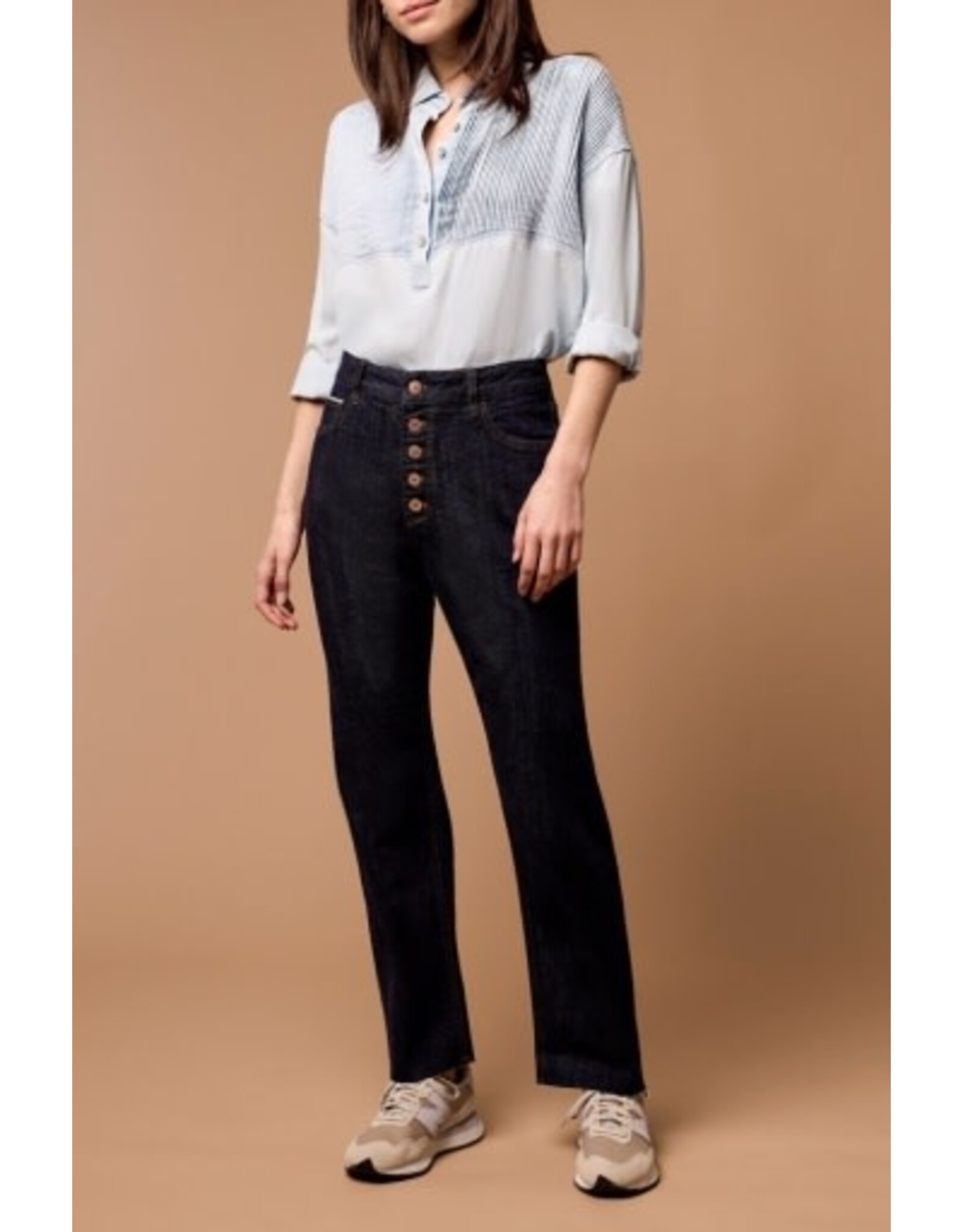 Tribal Tribal Blue Thread Brooke Hugging Straight Jeans